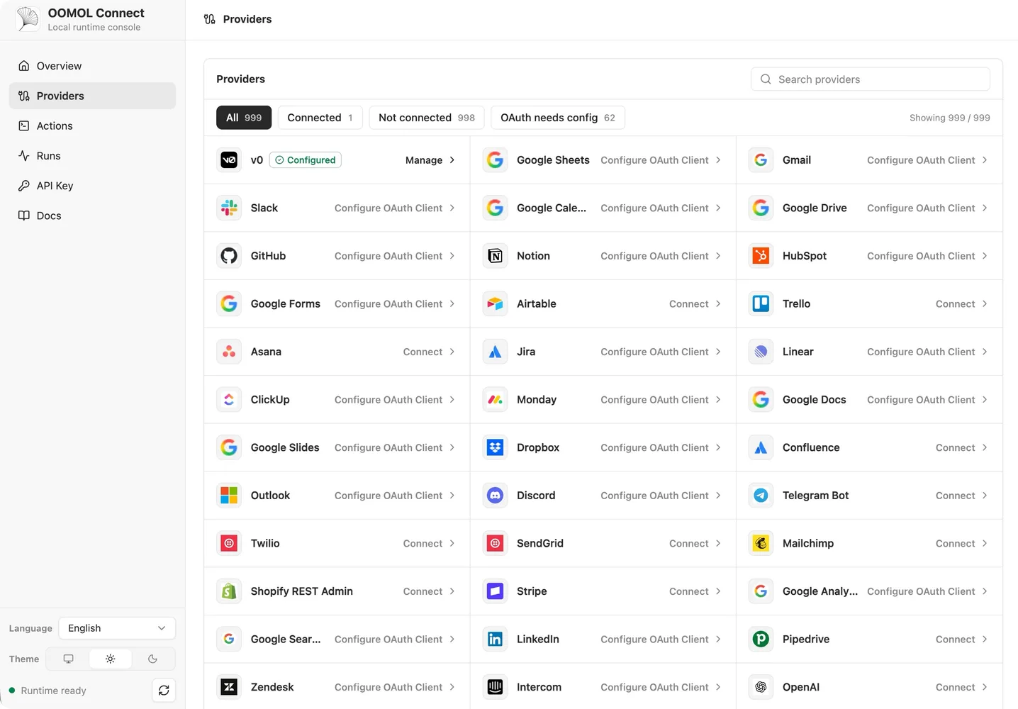 Screenshot: OpenConnector