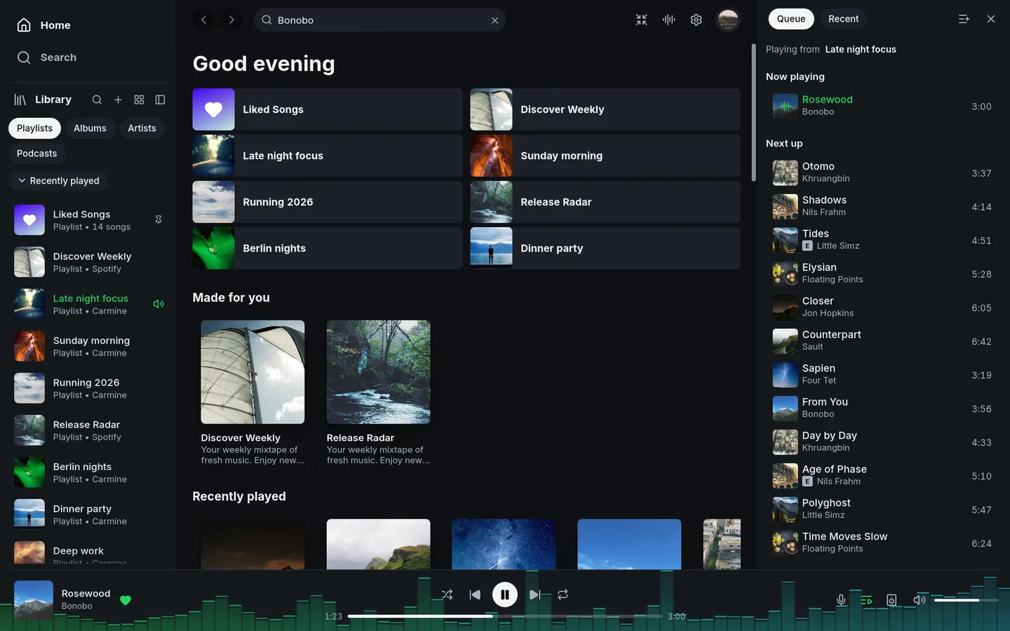Screenshot: Spotifast